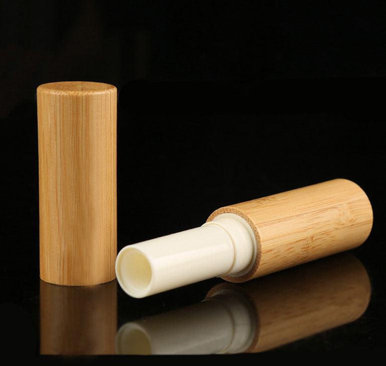 Recyclable Bamboo Cosmetic Tube Empty Lip Balm Lipstick - cosmopacks