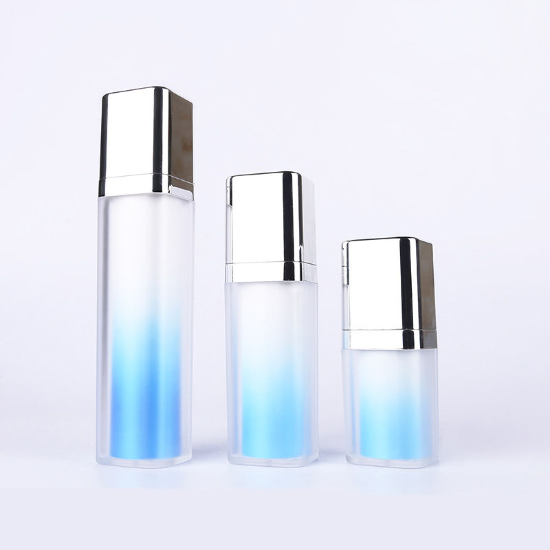 Airless Pump Bottle 15ml Serum Bottle Square Packaging - cosmopacks